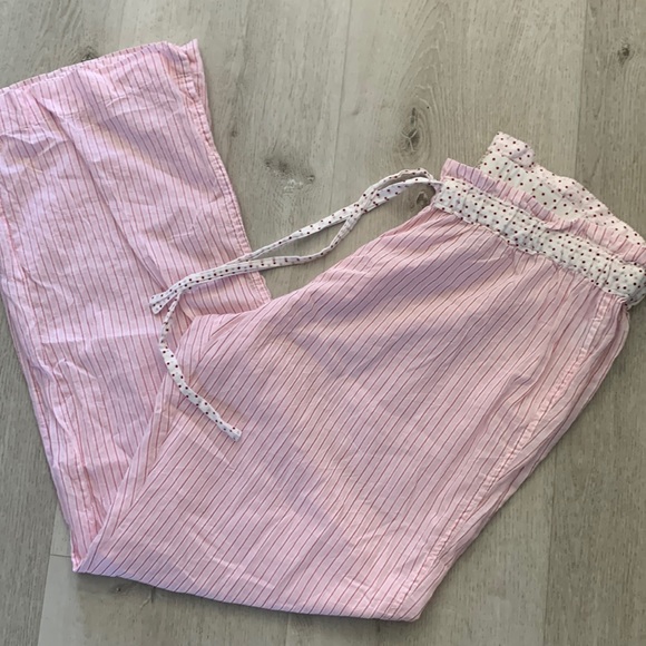 J. Crew Other - J.Crew striped & polka dot Pajama Pants cotton  pink white Size M